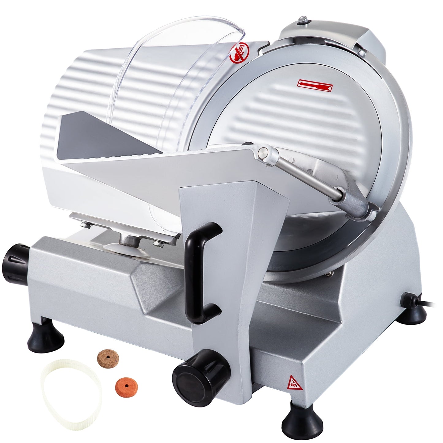 BENTISM Commercial 10" Blade Deli Meat Slicer 240W 350-400RPM Food Cheese Electric Slicer