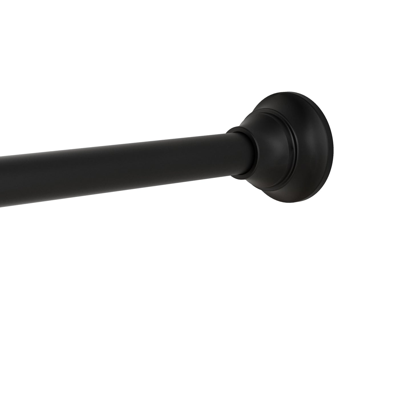 Better Homes & Gardens Wave Finial No Rust 43†to 72†Adjustable Tension Shower Curtain Rod, Black