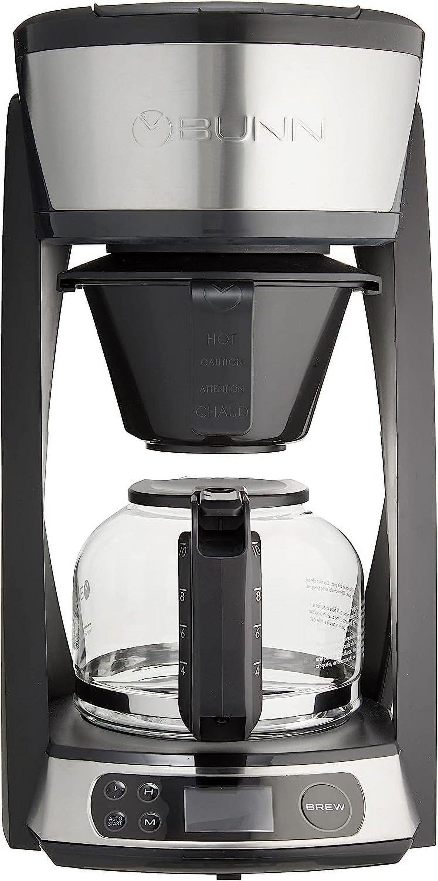 BUNN Heat N Brew Programmable Coffee Maker, 10 cup, Stainless Steel