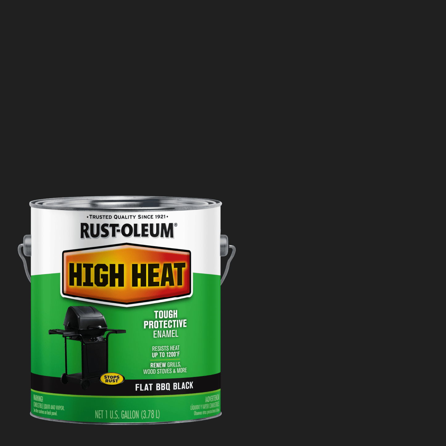 Paquete de 2, Negro Bar-B-Que, Pintura Satinada de Alta Temperatura Rust-Oleum Specialty - Galón