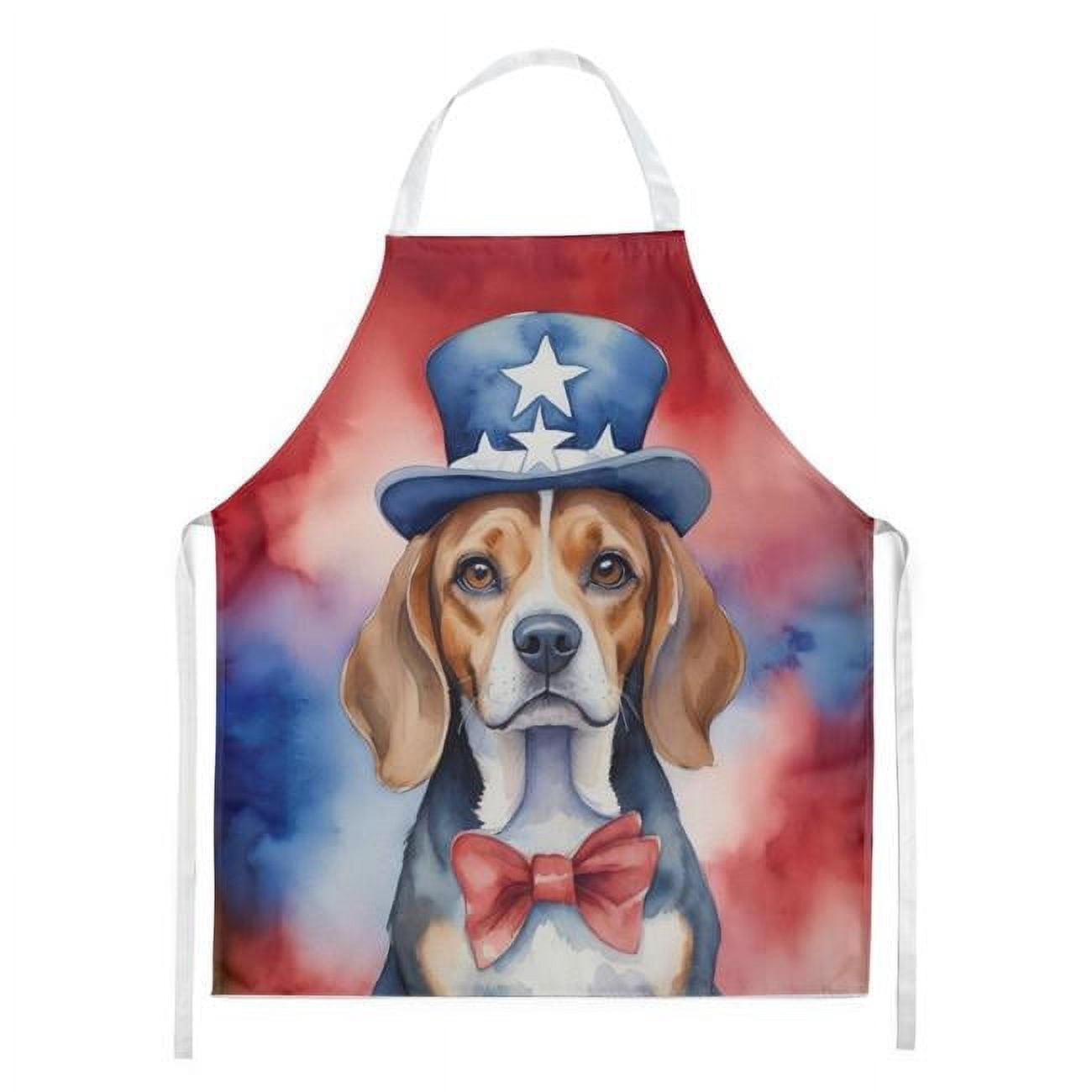 Beagle Patriotic American Apron 27 in x 30 in