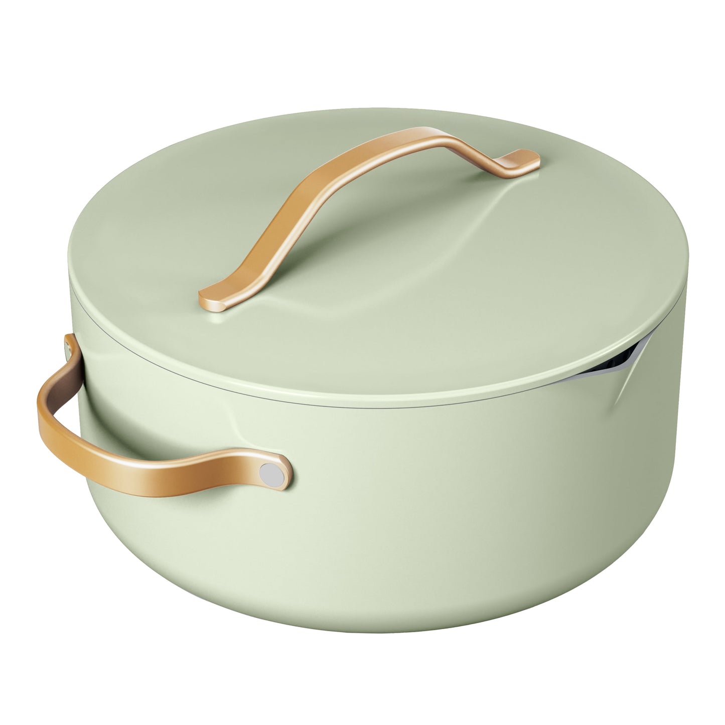 Beautiful 5 Quart Evergood Non-Toxic Ceramic Nonstick Coating Dutch Oven with Strainer Lid, Sage Green by Drew Barrymore