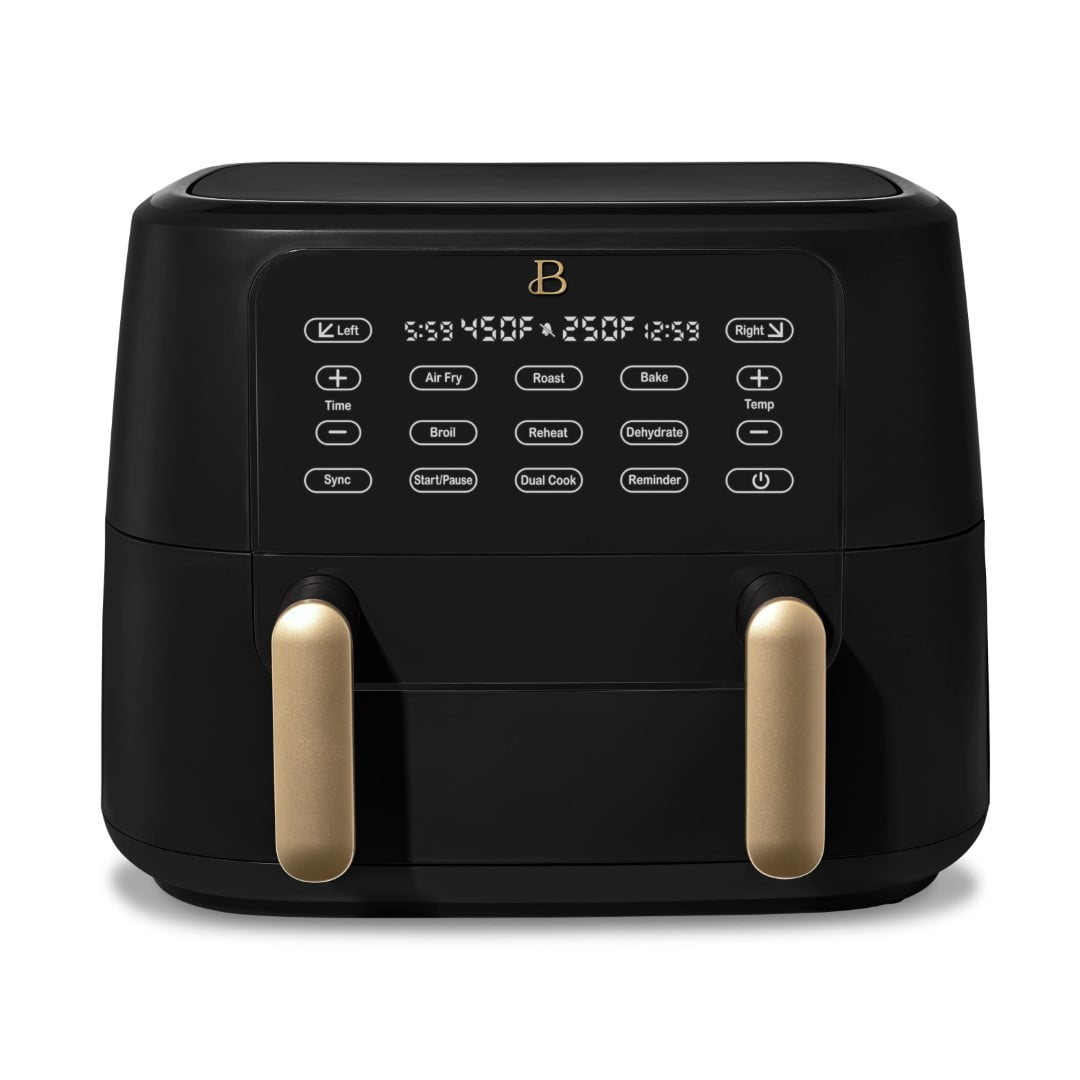 Beautiful 9 QT TriZone Air Fryer, White Icing by Drew Barrymore