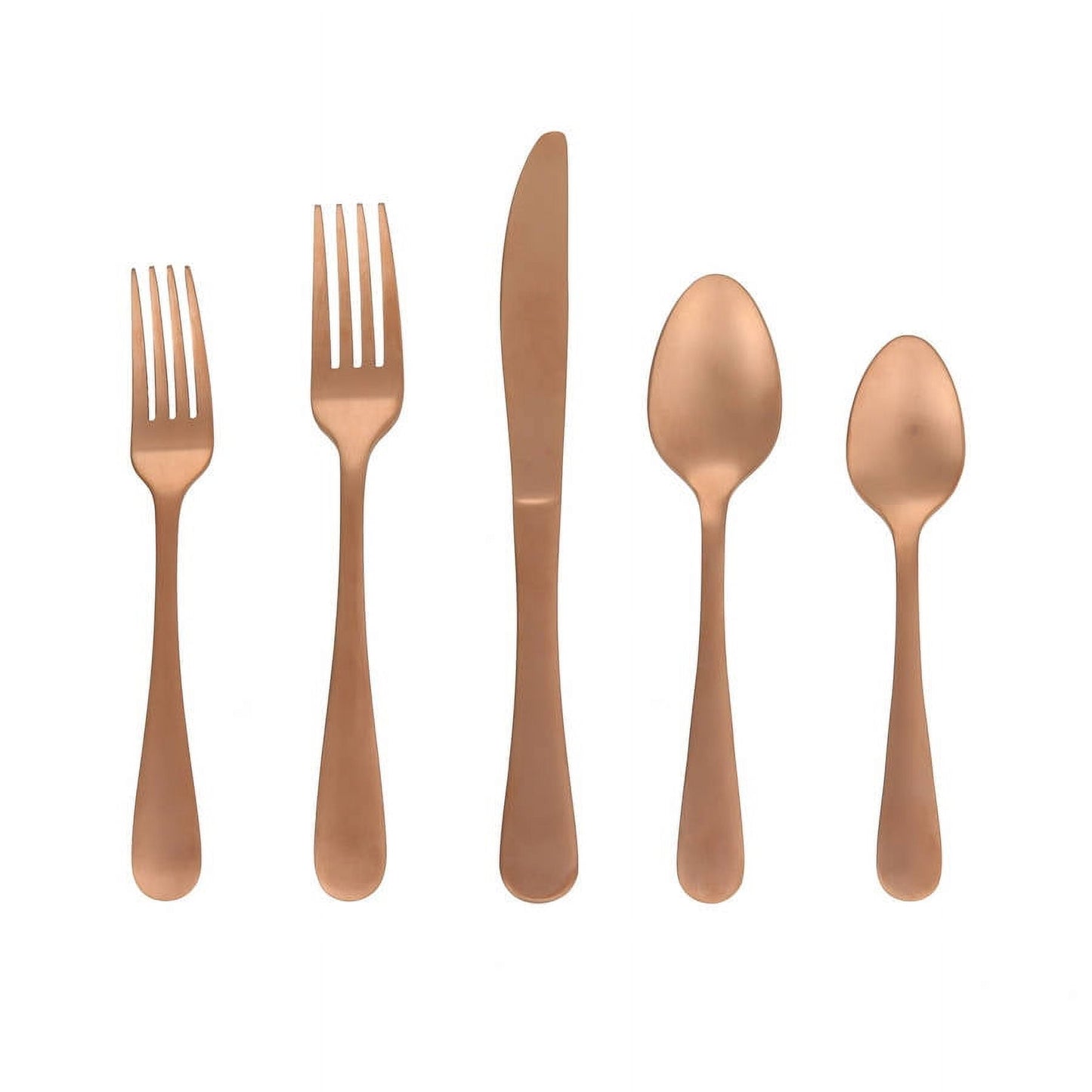 Better Homes & Gardens 20 Pieces Arlo Gold Flatware Set with Matte Finish, Service for 4