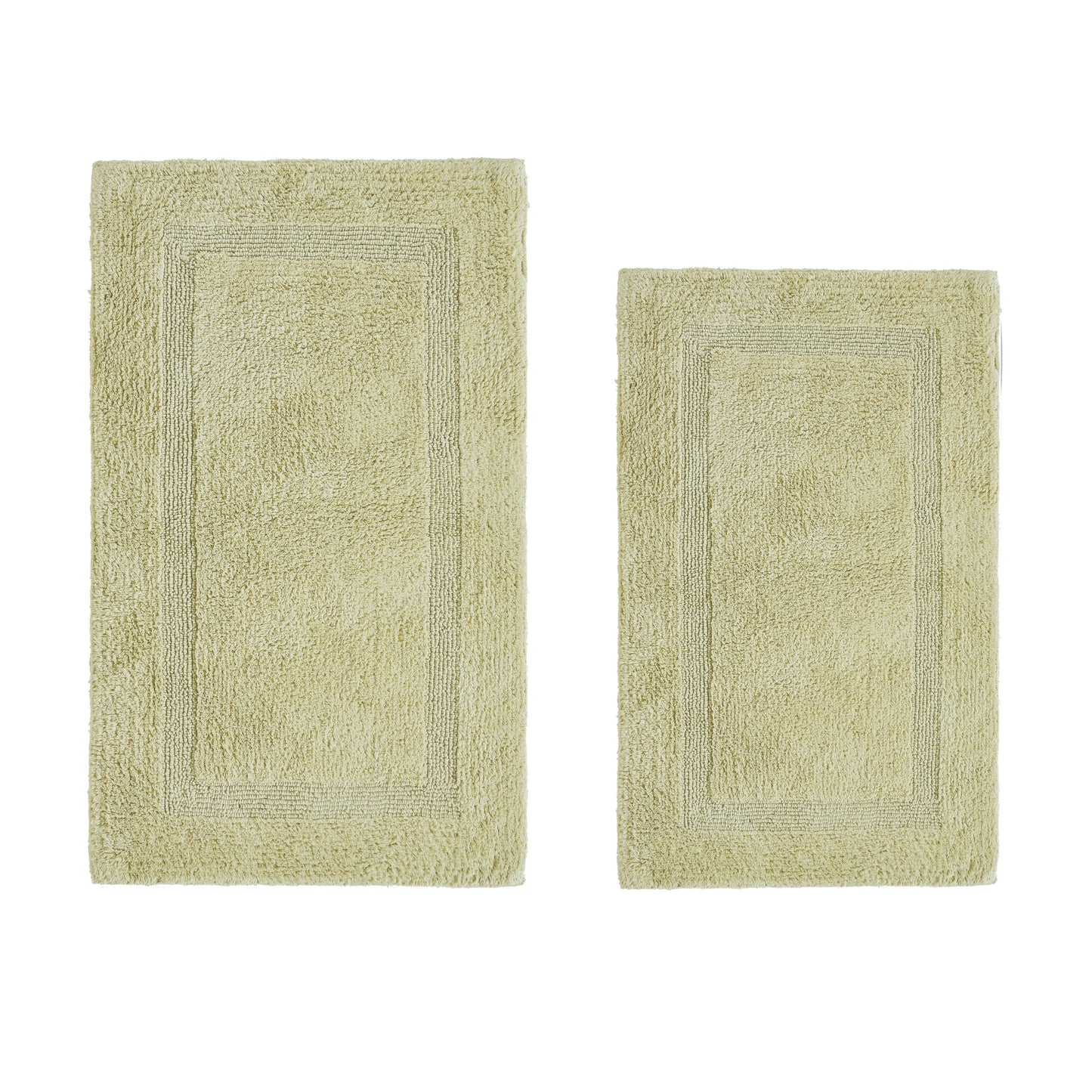 Better Trends Luxury Bathroom Rugs 2 Piece Set 100% Cotton Extra Soft Tufted Bath Rug Water Absorbent, Reversible Washable for Bathroom, Laundry Room 21â€x34â€|24â€x40†Sage Lux Collection