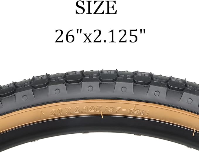 Bike Tire,24x2.12 Inch Folding Replacement Tire for Beach Cruiser Bicycle