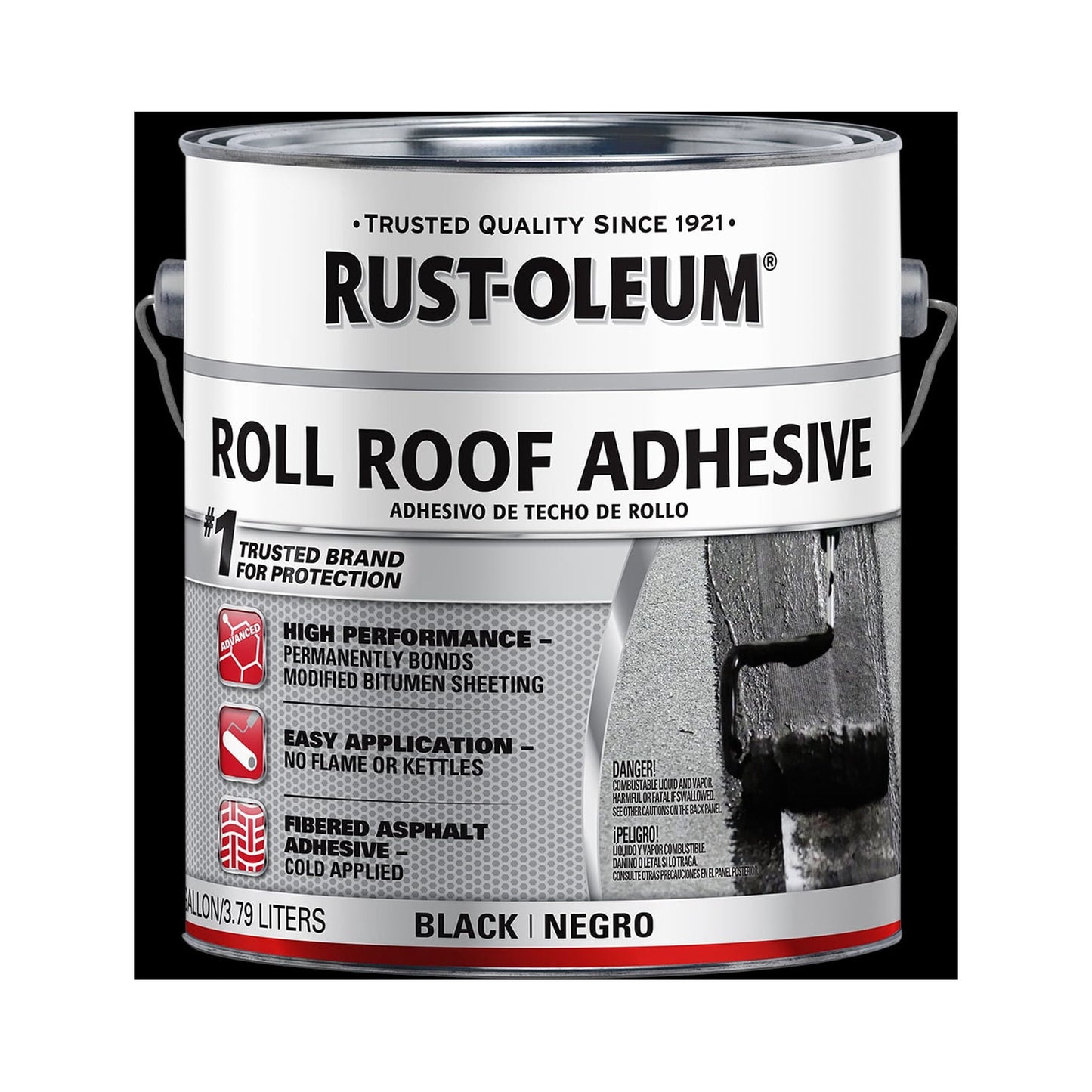 2 Pack, Black, Rust-Oleum Roofing Roll Adhesive - 347428, Gallon