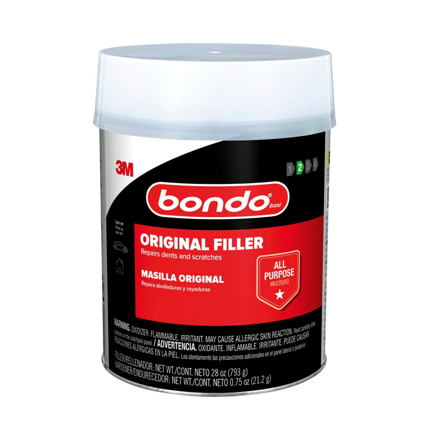 Bondo Lightweight Filler , 262T, 1 Cuarto
