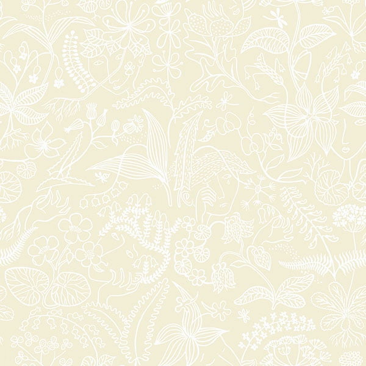 Boråstapeter Grazia Beige Floral Silhouette Wallpaper