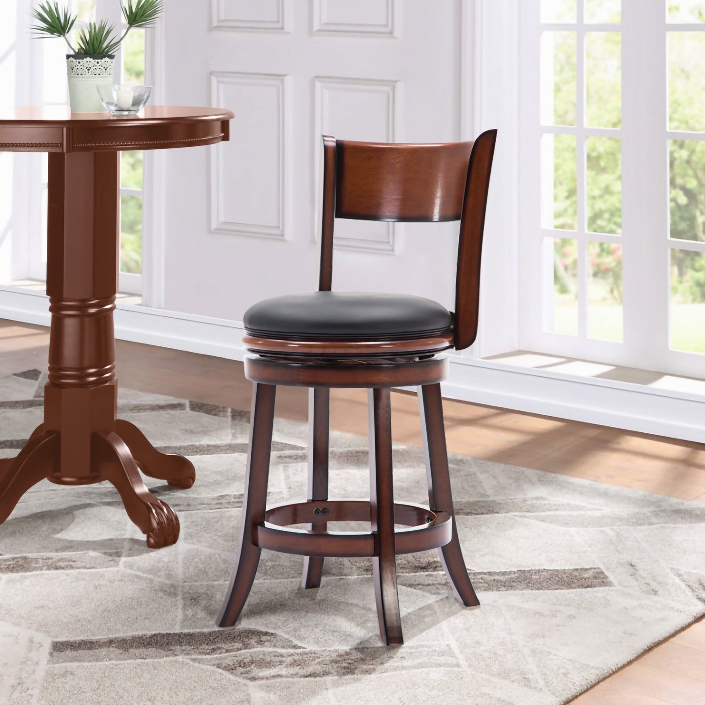 Boraam Palmetto Swivel Counter Stool - Brandy