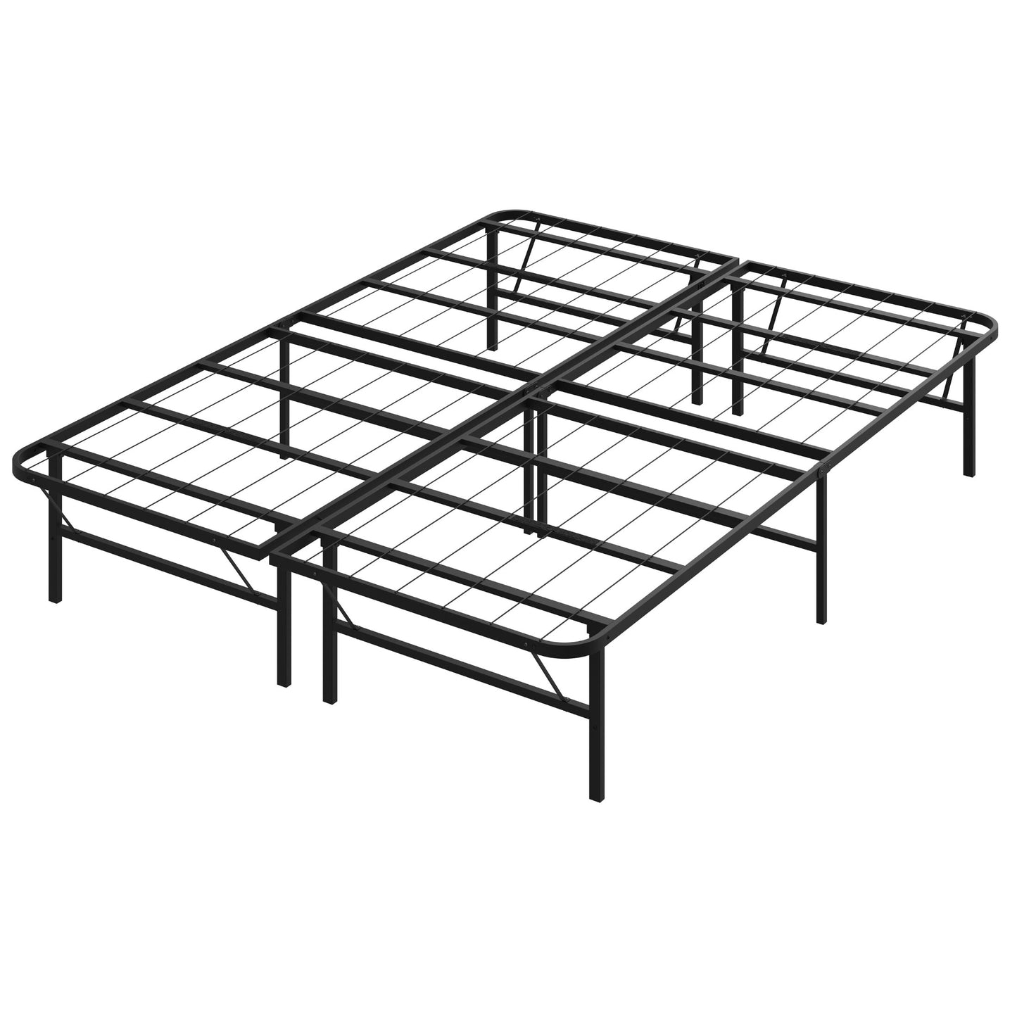 Boyd Sleep 14" Twin Size Metal Platform Bed Frame with No-Tool Assembly, Textured Anti-Slip Surface