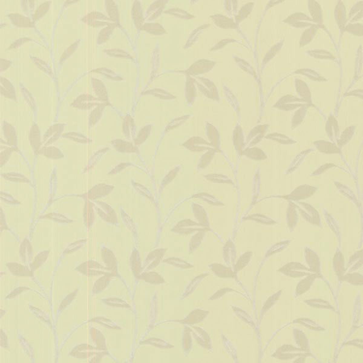 Brewster Cynthia Light Green Tonal Leaf Trail Wallpaper, 20.5-in by 33-ft, 56.4 sq. ft