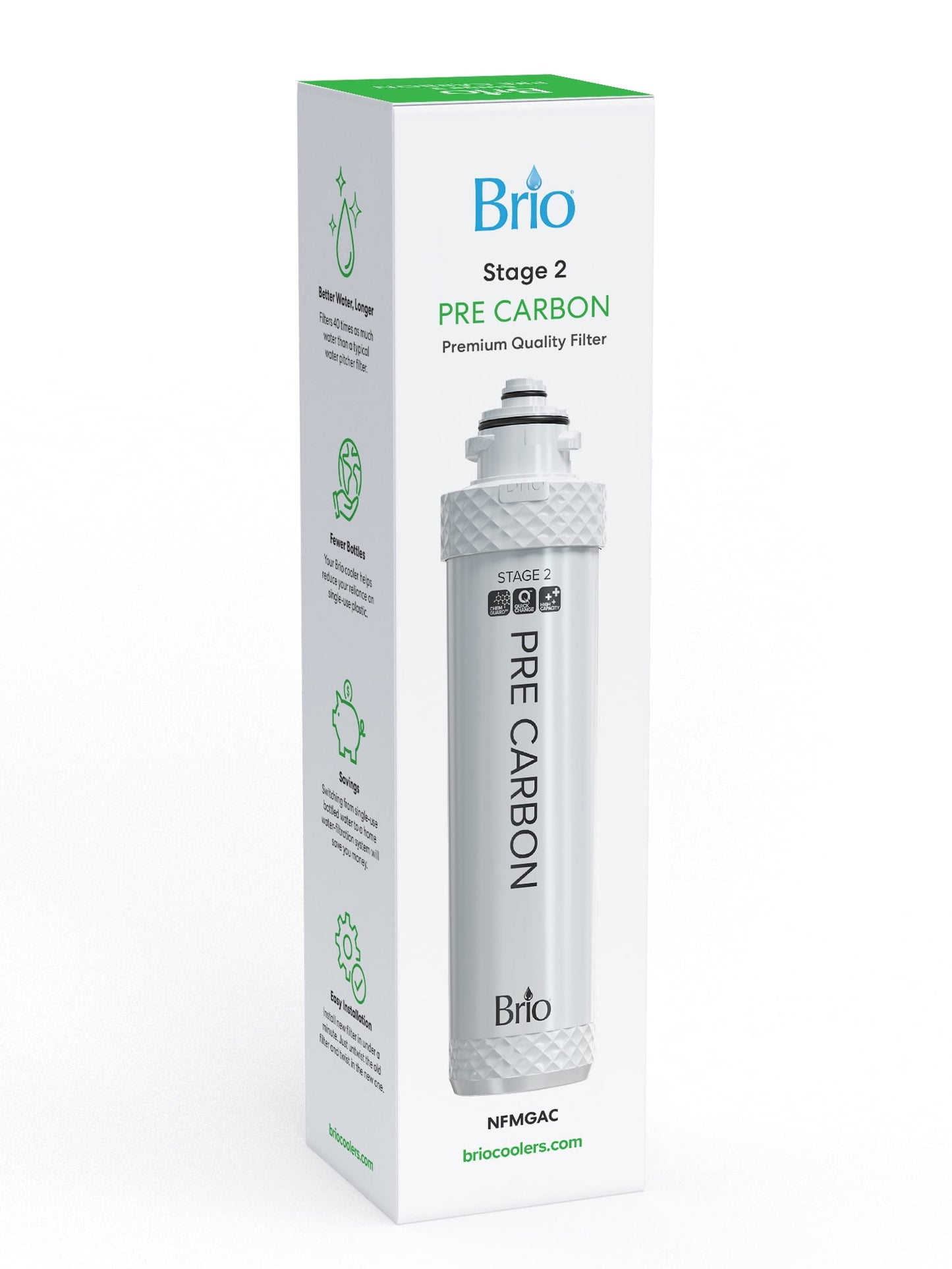 Brio Pre Carbon Granular Activated Carbon Replacement Filter Piece Count 1