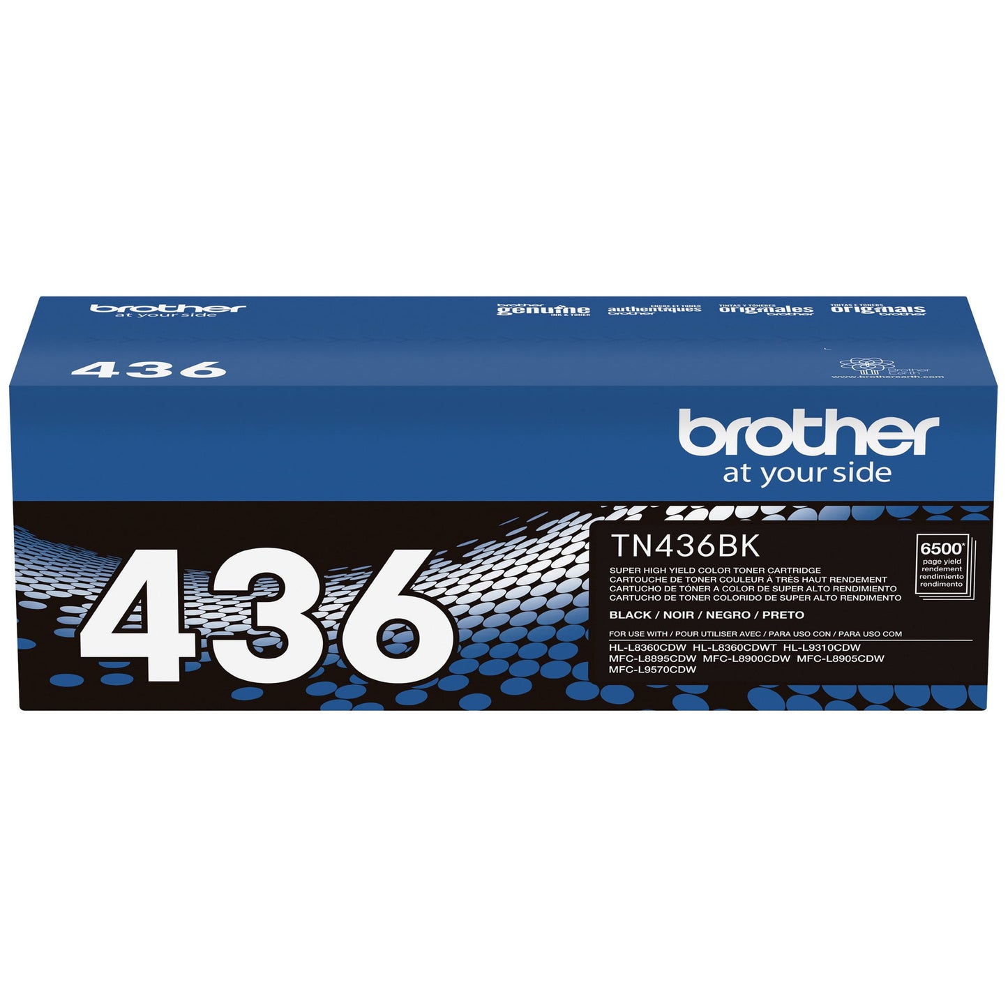 Brother Genuine OEM TN436BK Super High Yield Black Toner (6.5K YLD)