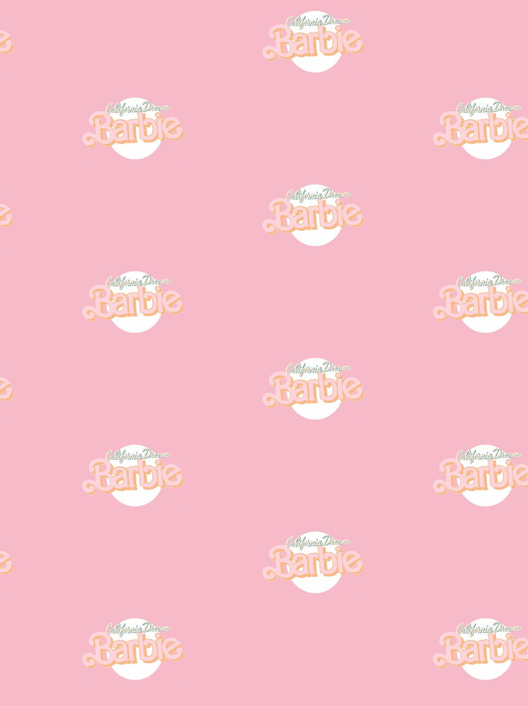 CA Dream Barbie Logo Papel Tapiz de Vinilo Removible de Barbie - Rosa