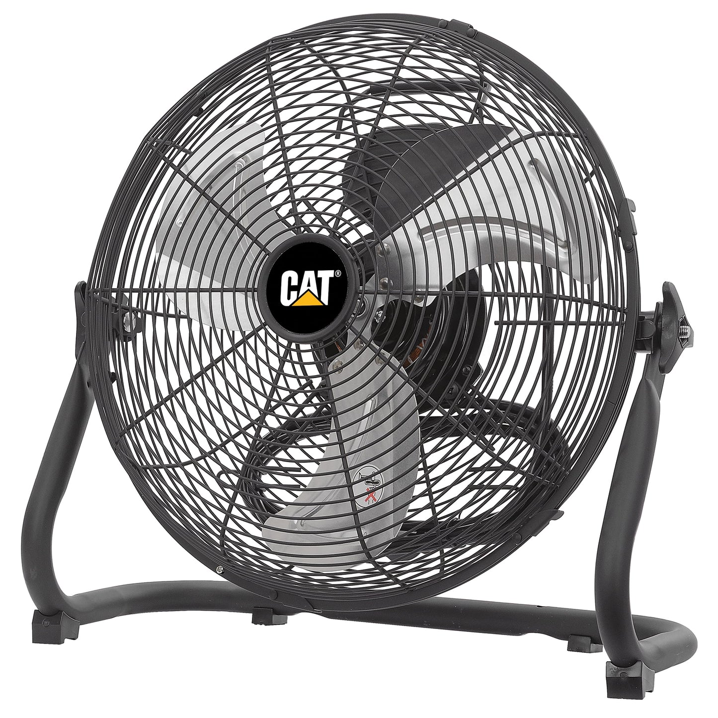 Caterpillar® 14" High-Velocity 3-Speed Metal Floor Fan, 2000 CFM, Black