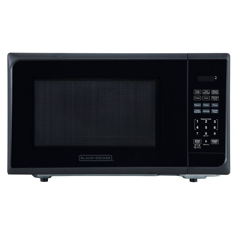 CK+DECKER 1.1 cu ft 1000W Microwave Oven - Stainless Steel ck: Countertop, Lock, 6 One-Touch Settings