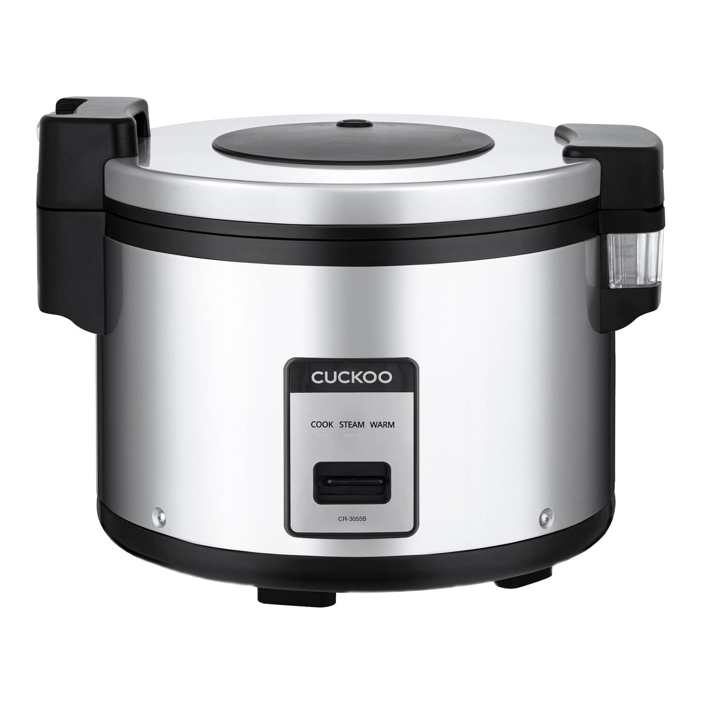 CUCKOO 60 Cups Cooked XL Rice Cooker Warmer with Nonstick Pot Easy Switch Start Silver/Black (CR-3055)