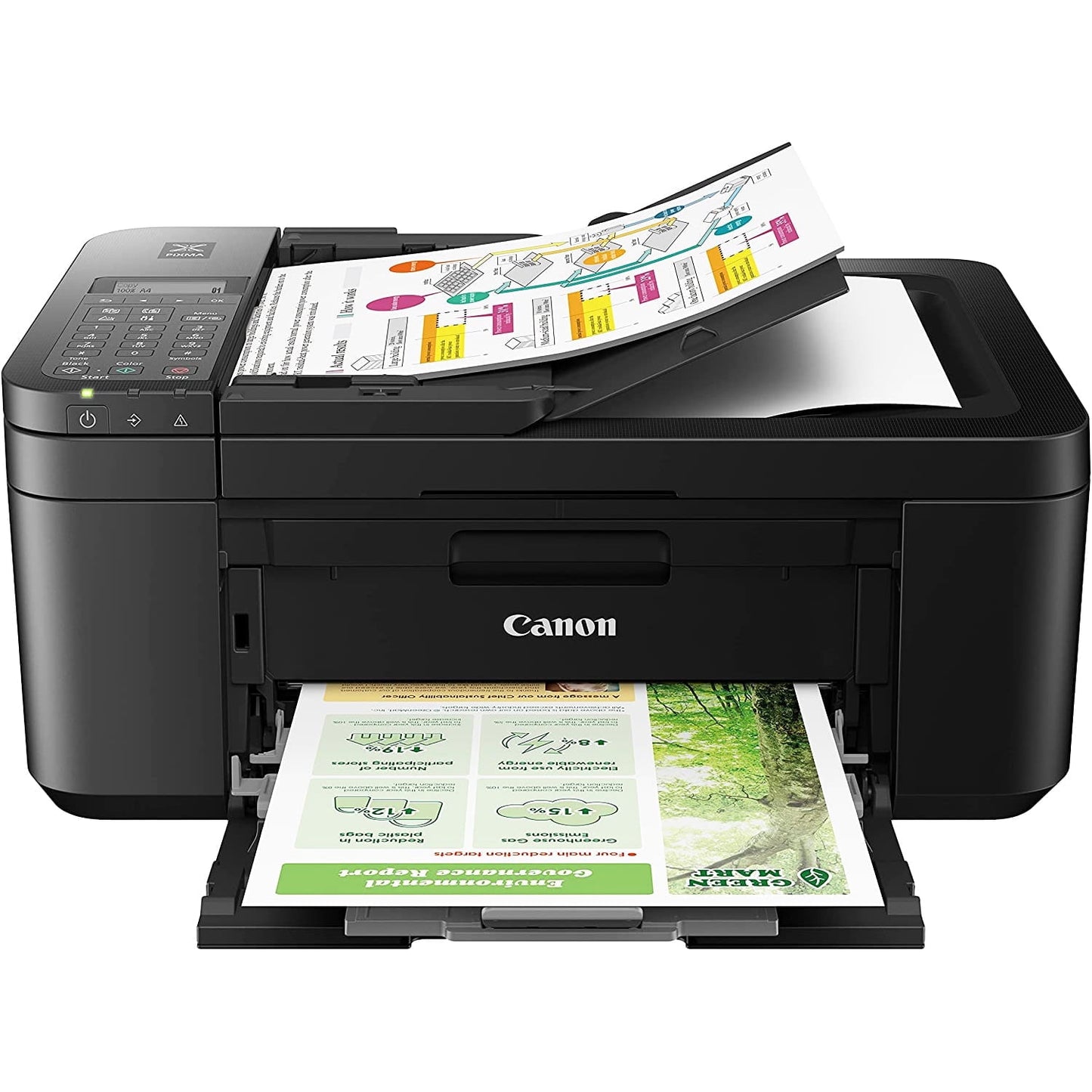 Canon PIXMA TR4720 All-in-One Wireless Printer with Auto Document Feeder, Mobile Printing, Copy, Fax and Scanner Black