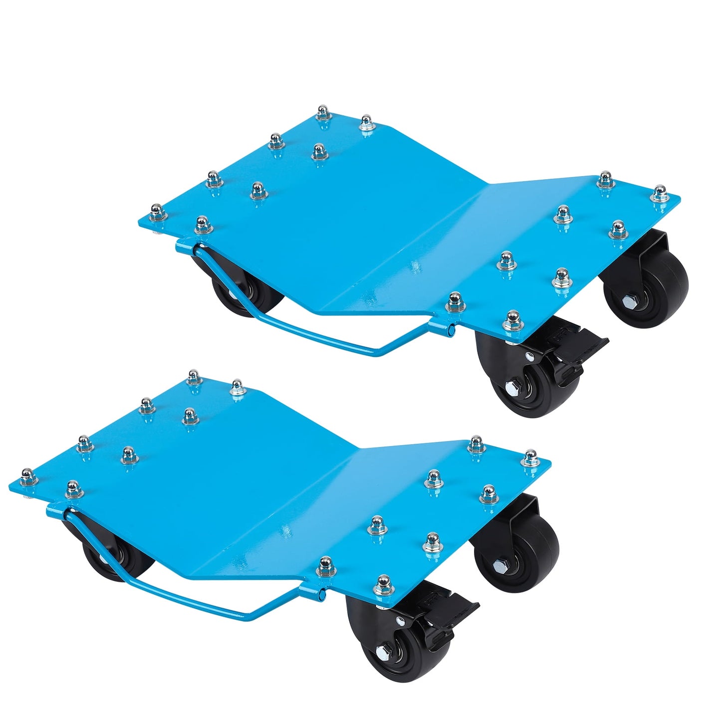 Car Dolly Set of 2/4, 4000LBS Capacity Wheel Dolly, Heavy Duty Car Tire Dolly Wheels Cart Moving Cars, Heavy Duty Vehicle Dolly with 360° Rotational Wheel, Blue