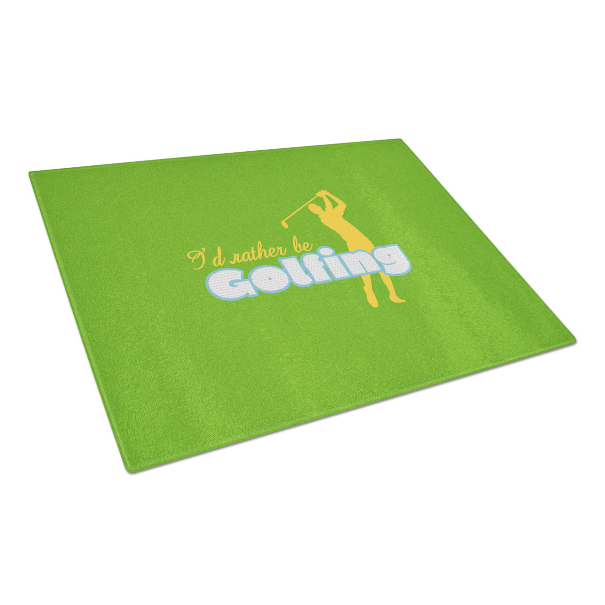 Caroline's Treasures I'd rather be Golfing Man on Green Glass Cutting Board Large Size