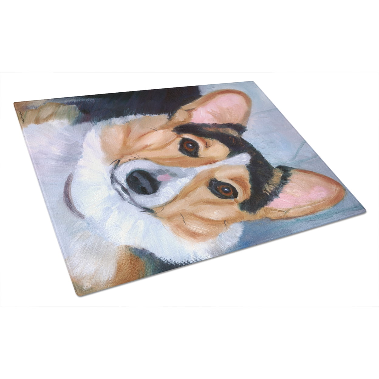 Pembroke Corgi Seriously Glass Cutting Board Large
