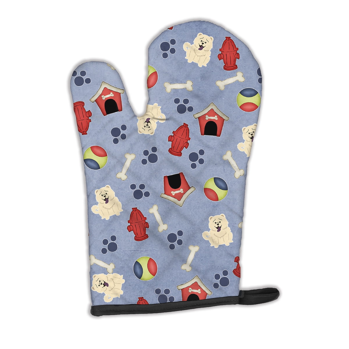 Carolines Treasures BB2753OVMT Dog House Collection Chow Chow White Oven Mitt Large multicolor