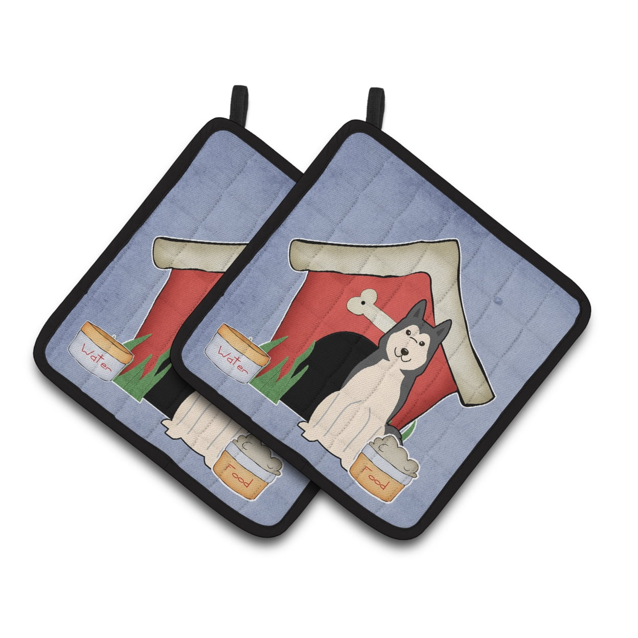 Carolines Treasures BB2779PTHD Dog House Collection West Siberian Laika Spitz Pair of Pot Holders 7.5HX7.5W multicolor