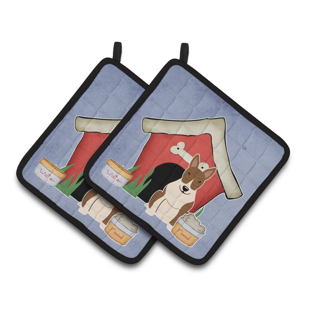 Carolines Treasures BB2891PTHD Dog House Collection Bull Terrier Brindle Pair of Pot Holders