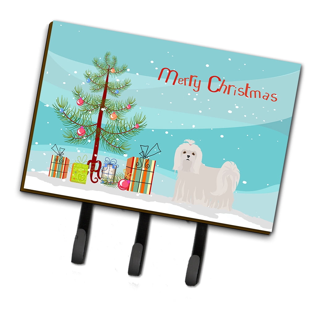 Maltese Christmas Tree Leash or Key Holder