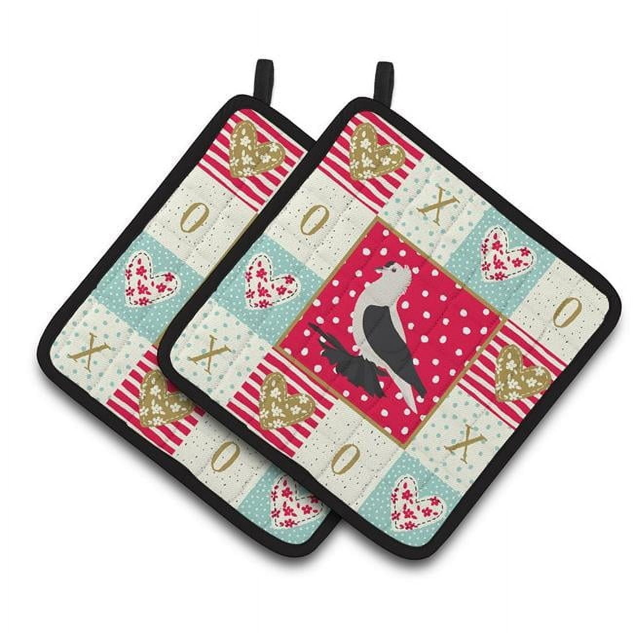 Carolines Treasures CK5373PTHD Saxon Fairy Swallow Pigeon Love Pair of Pot Holders, 7.5HX7.5W, multicolor