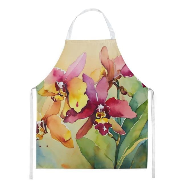 Carolines Treasures DAC1591APRON 30 x 27 in. Orchids in Watercolor Apron