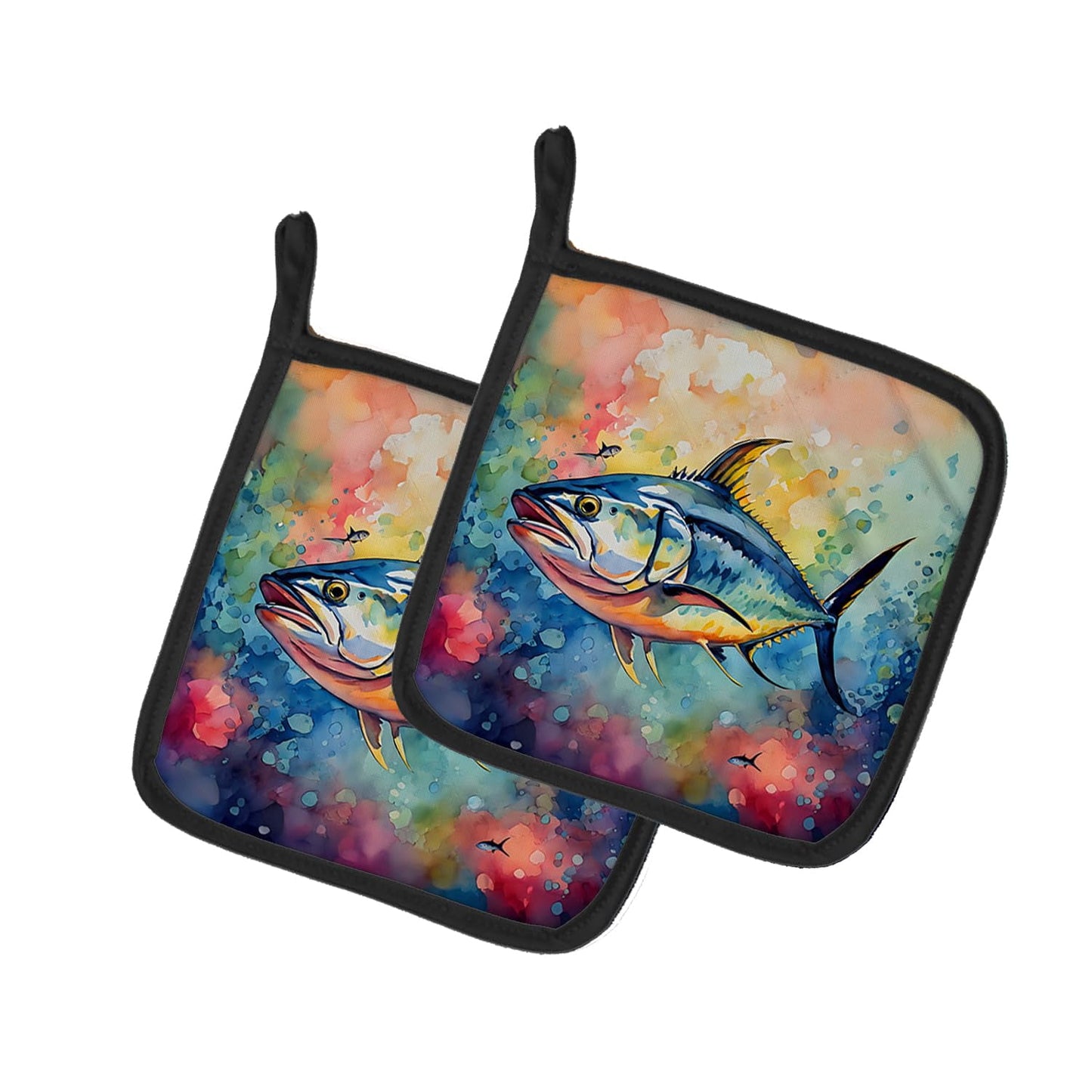 Carolines Treasures DAC2843PTHD 7.5 x 7.5 in. Yellowfin Tuna Pot Holders - Set of 2