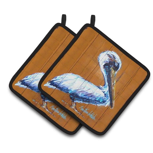 Pelican Hangin In Pair of Pot Holders