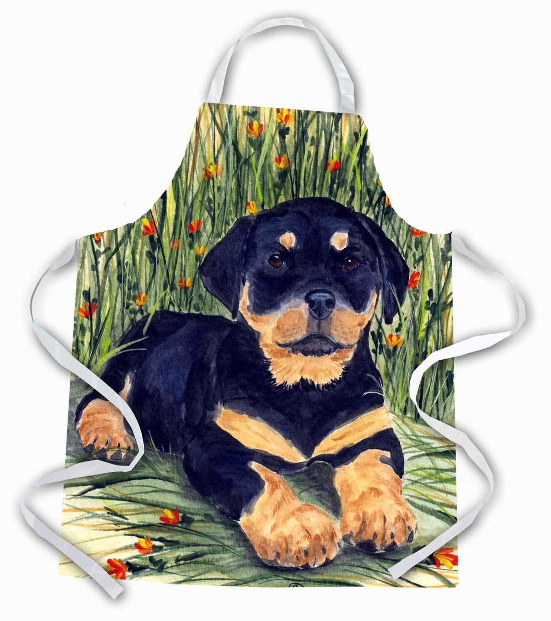 Carolines Treasures SS8107APRON Rottweiler Apron Large multicolor