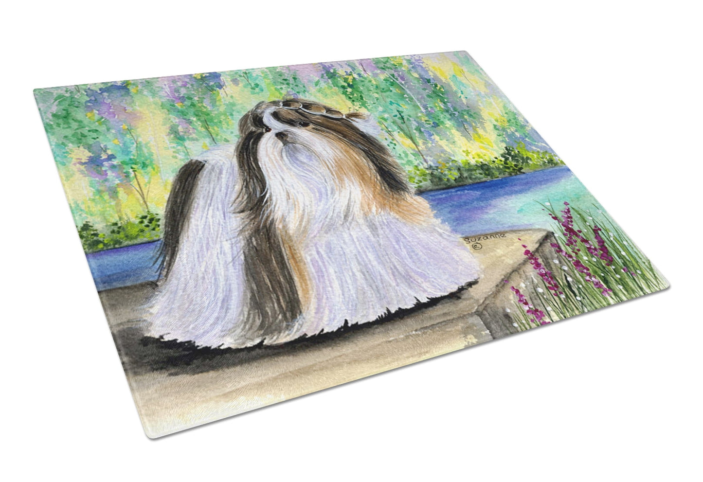 Shih Tzu Glass Cutting Board Large