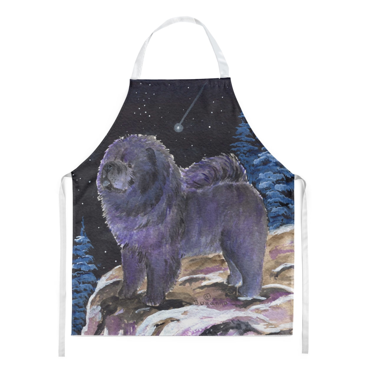 Carolines Treasures SS8456APRON Starry Night Chow Chow Apron Large multicolor