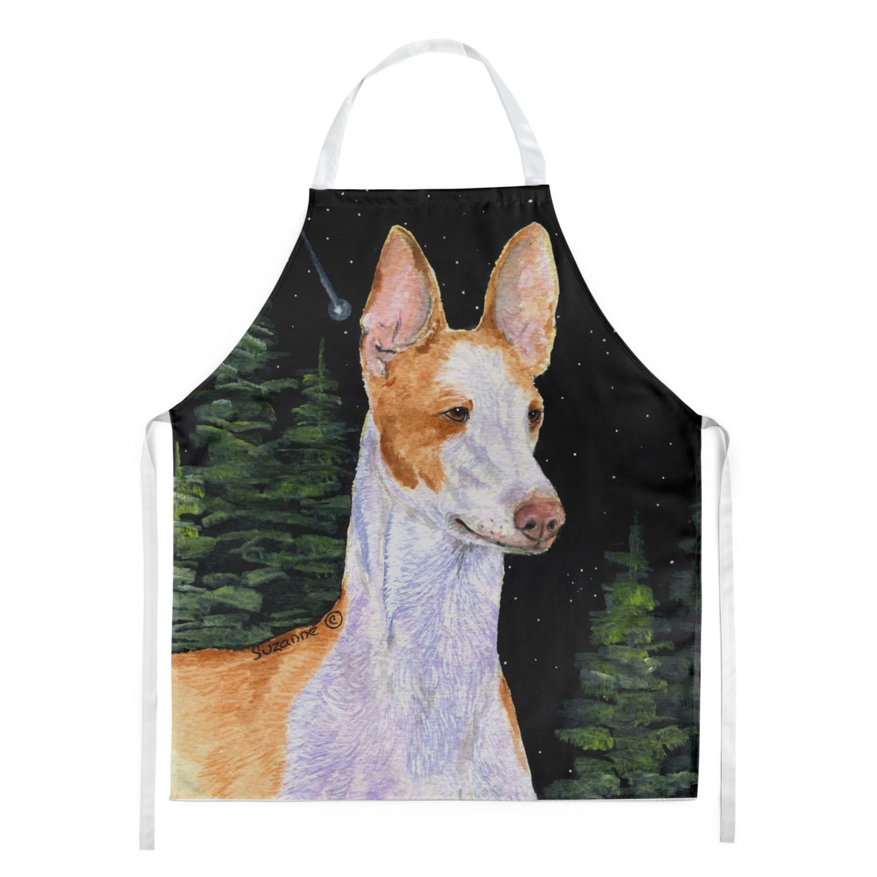 Carolines Treasures SS8495APRON Starry Night Ibizan Hound Apron Large multicolor