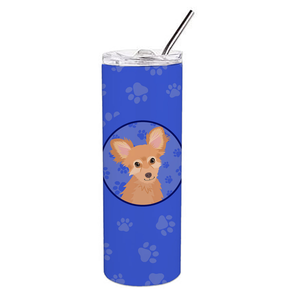 Chihuahua Fawn Stainless Steel 20 oz Skinny Tumbler 3 in x 8.25 in