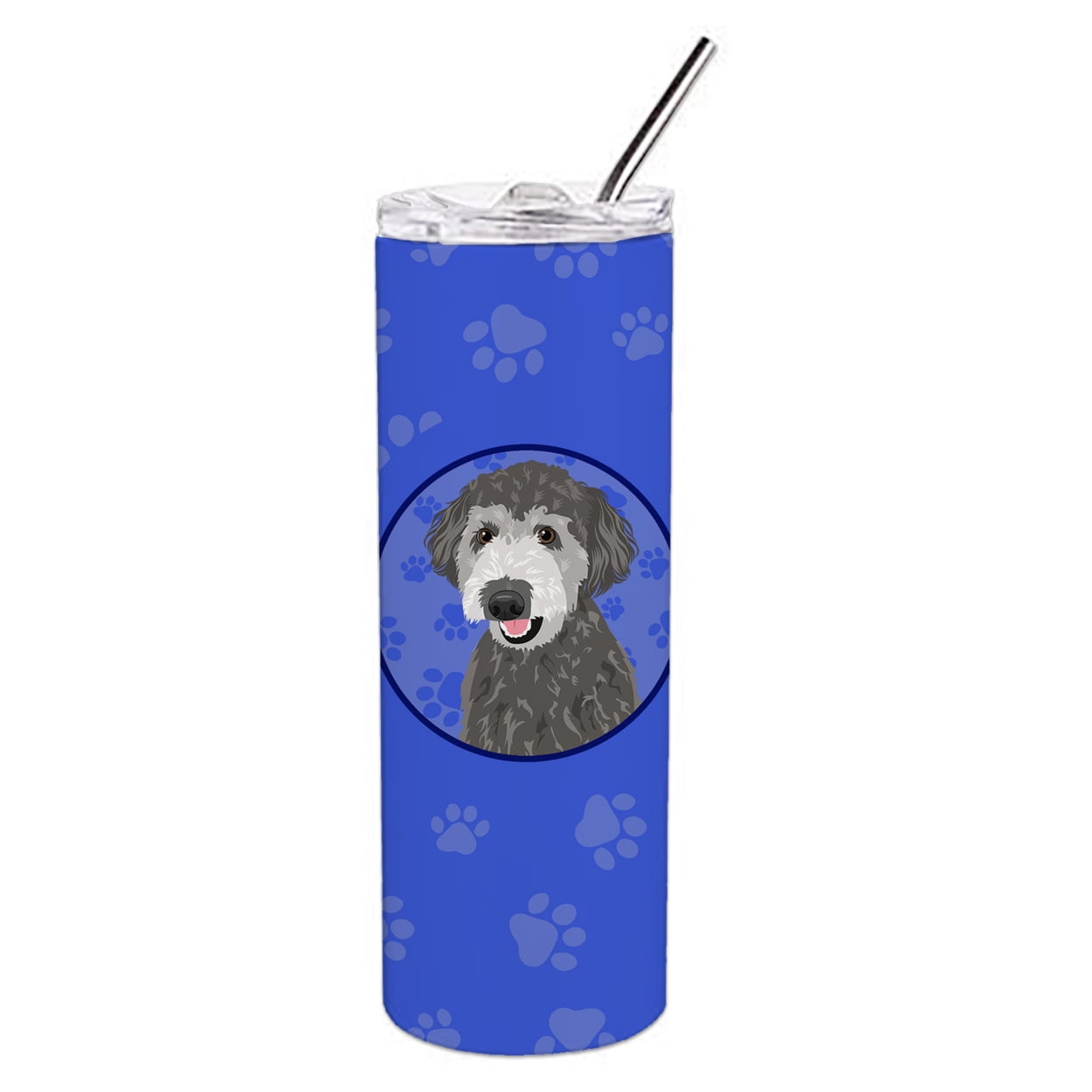 Carolines Treasures WDK1072TBL20 Doodle Silver Design2 Stainless Steel 20 oz Skinny Tumbler Blue 20 oz multicolor