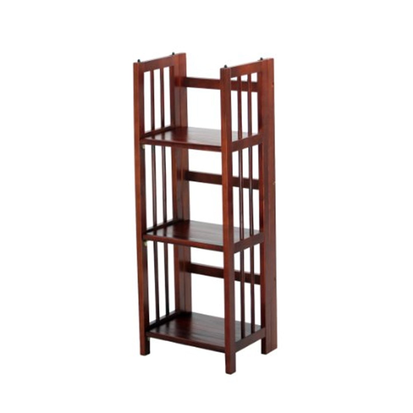 LibrerÃa Plegable de 3 Estantes de 14" de Ancho - Nogal