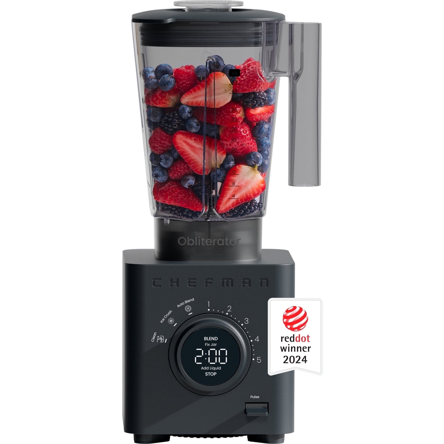 Chefman Obliterator 1380W Professional Blender w/ Auto Blend & 48oz. Tritan Blending Jar – Midnight
