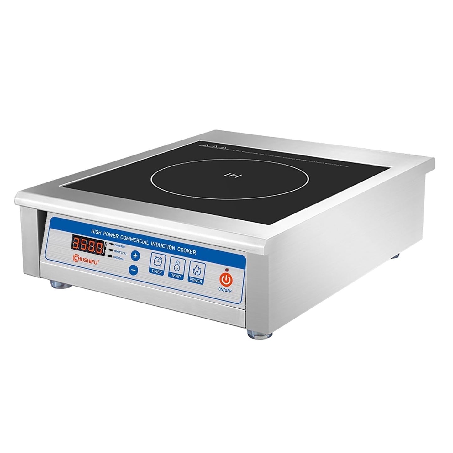ChuShiFu Commercial Induction Cooktop 3500W/240V Range Countertop Burners Hot Plate for Kitchen Restaurants