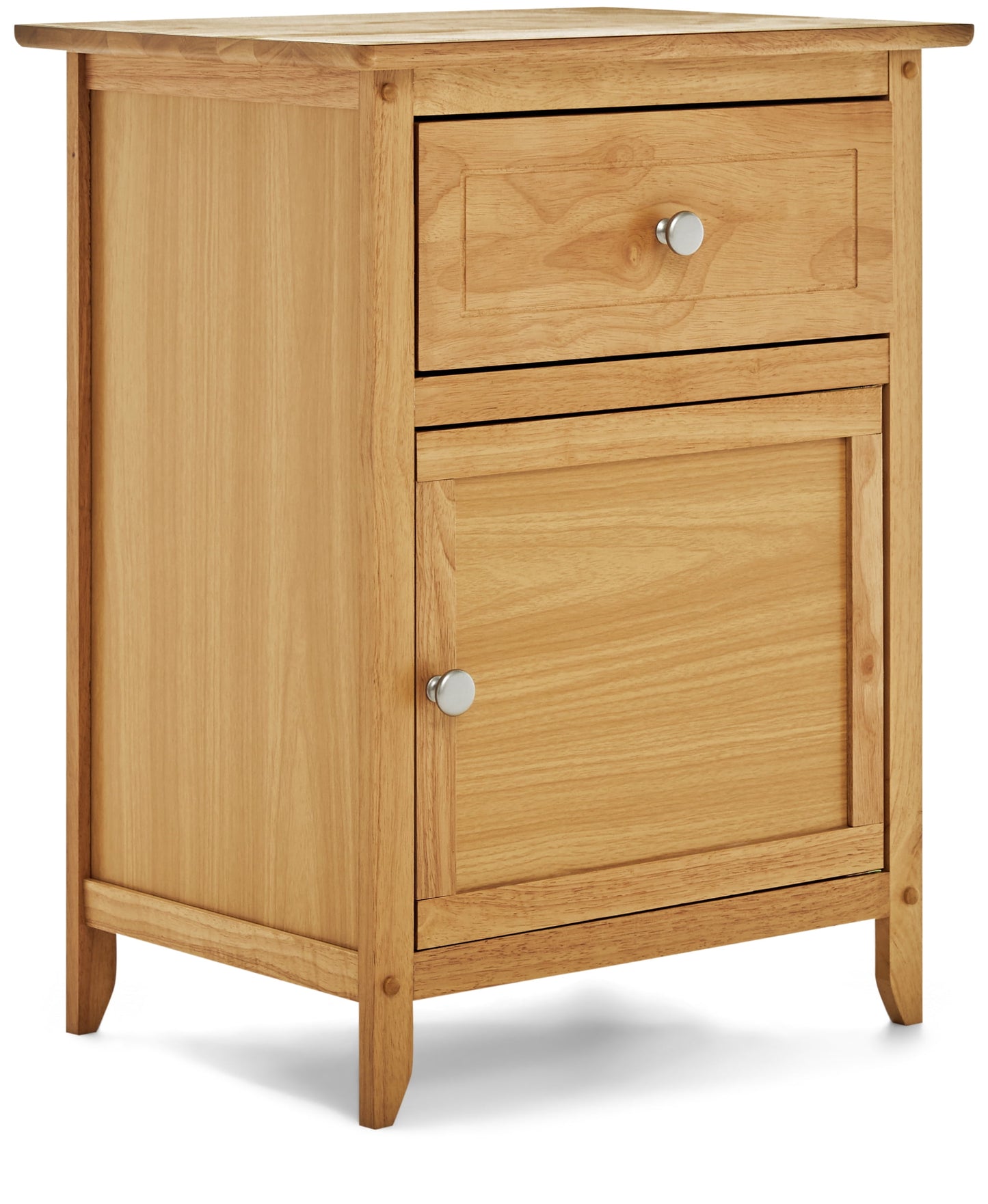 ClickDecor Alcott Wood End Table with Drawer and Cabinet, Light Brown