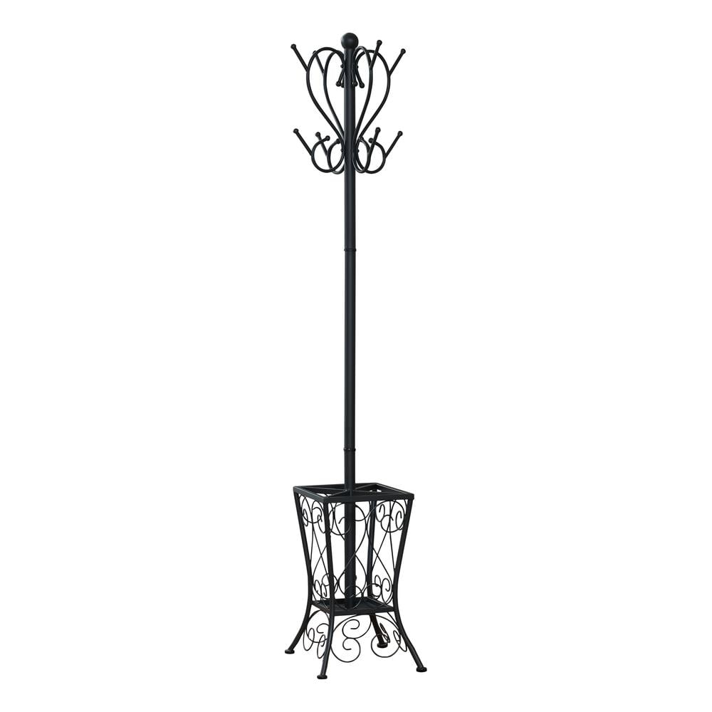 Perchero de Pasillo Ãrbol 8 Ganchos Entrada 71"H Dormitorio Metal Negro
