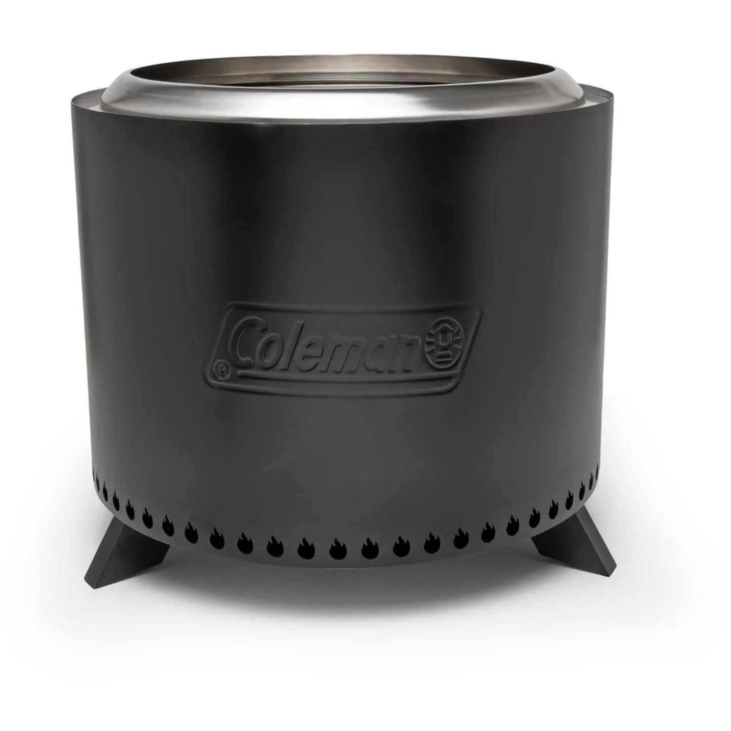 Coleman Cityscapes 25" Stainless Steel Wood Burning Fire Pit, Black