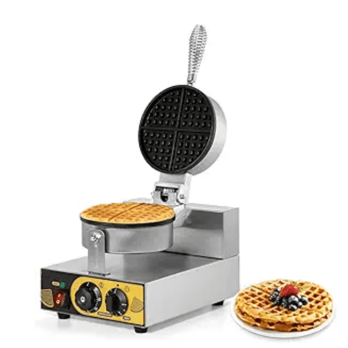 Commercial Waffle Maker Electric Waffle Iron Nonstick Restaurant Flip Waffle Cones Maker hine Waffle Bowl Maker for Household Bakeries Snack Bar 110V 1200W