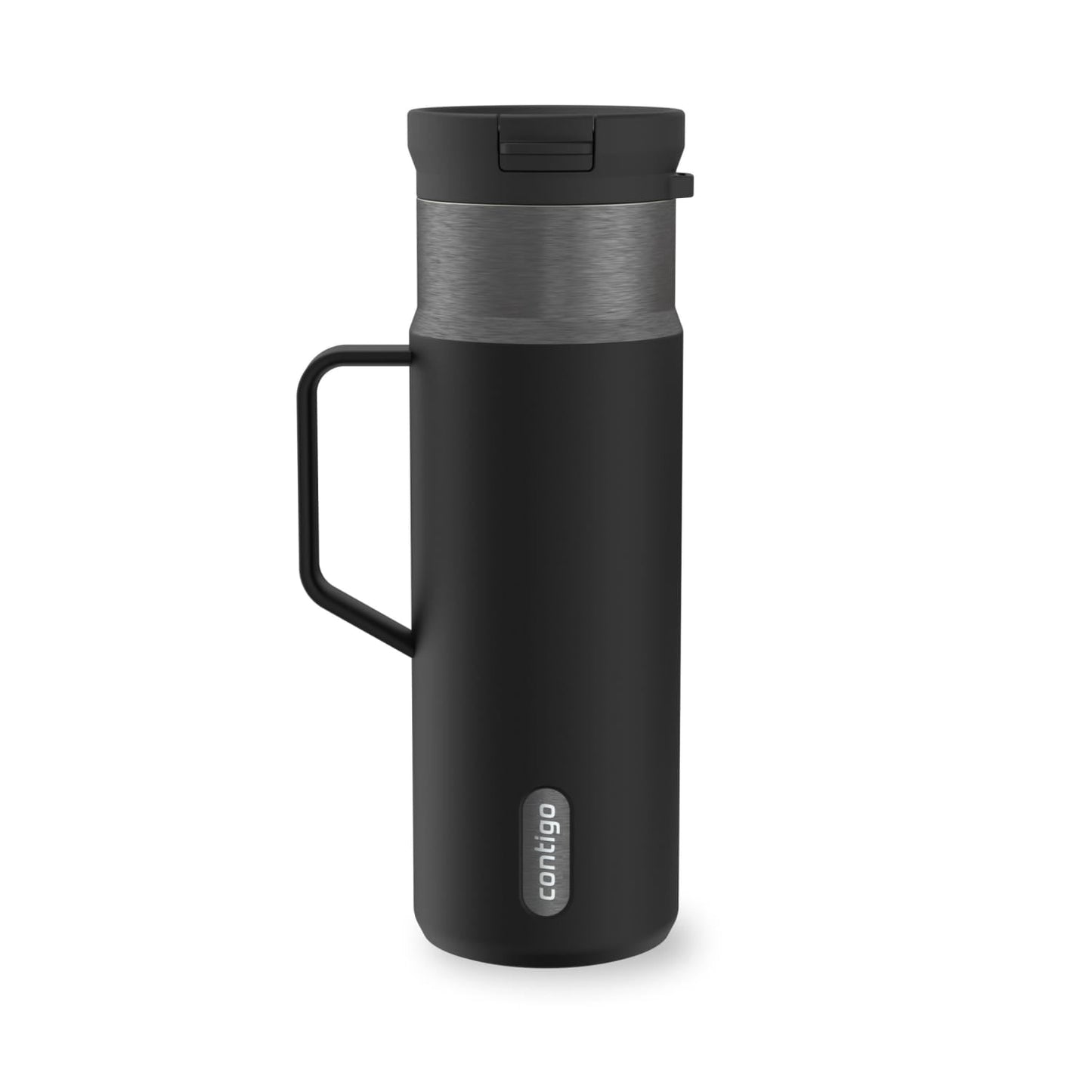Contigo 20 oz Stainless Steel Travel Mug Tumbler – Leak-Proof Insulated Coffee Mug, Keeps Drinks Hot, Side Handle, Royal Blue/Champagne
