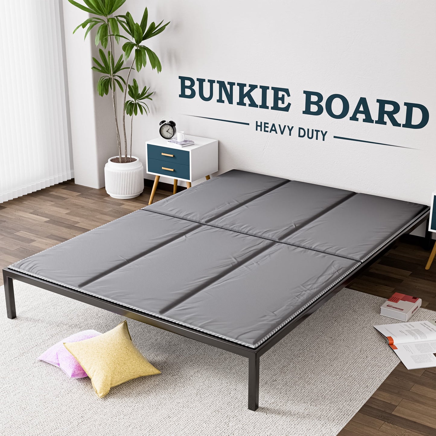 Continental Sleep, 15mm Bunkie Board Full 54x75, Heavy Duty Under Mattress Support, Low Profile Bed Support Board for Slatted bed frame, No Box Spring Needed, Noise Free, Non-Slip,