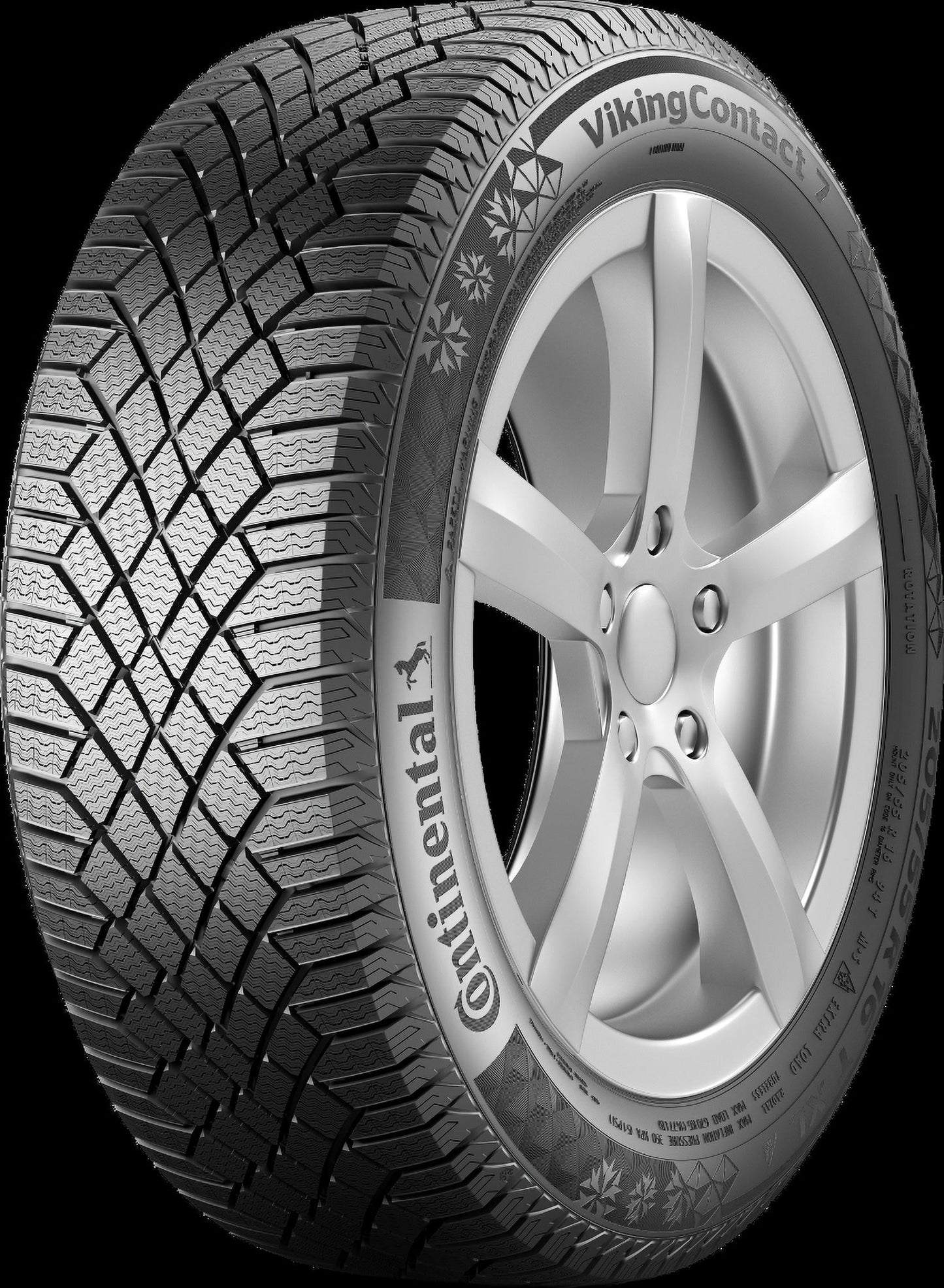Continental VikingContact 7 Winter 215/60R17 100T XL Passenger Tire Fits: 2017 Jeep Renegade North, 2017 Nissan Rogue SV